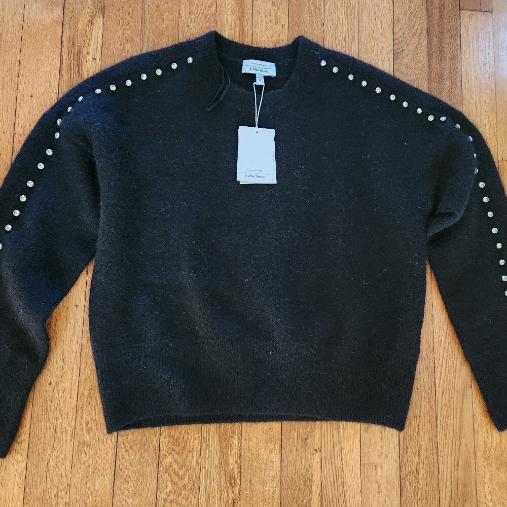 Paris Atelier & Other Stories Pullover wool alpaca sweater rhinestone